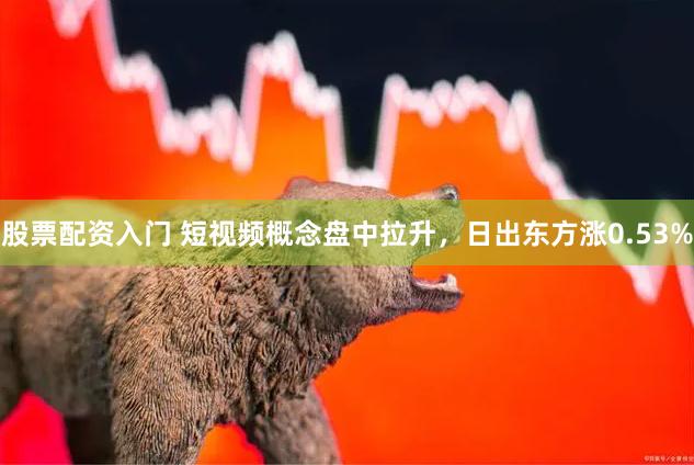 股票配资入门 短视频概念盘中拉升，日出东方涨0.53%
